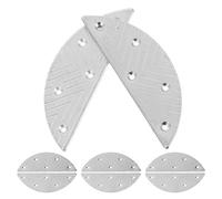 WRITWAA 4 Paires Plaques de Talon en Métal Argenté Demi-lune pour Semelles de Chaussures, Protection Anti-usure Solide, Adaptées aux Environnements à Fort Trafic et Usage Domestique