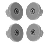 WRITWAA 4 Pièces Accessoires De Poulie De Lave-vaisselle Étagère Adapté Pivot Inférieur Roulettes Pour Appareils Roues De Lave-vaisselle Plat Avec Remplacement Évacuation Plastique Grey