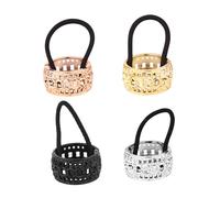 WRITWAA 4 Pièces attache-cheveux accessoires de cheveux Clavins de cheveux clairs manchettes de cheveux pour humain bague à cheveux élastiques à cheveux fins Plastique