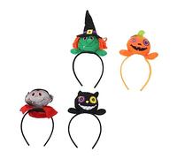 WRITWAA 4 Pièces Bandeau Citrouille D'halloween Citrouille De Sorcière Cheveux Citrouille Lanternes Belvédère Citrouille En Trois Dimensions Citrouille Décorative Rétro-éclairé Plastique