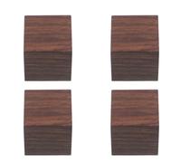 WRITWAA 4 Pièces Blocs de Bois à Sculpter Cubes Carrés Lisses en Noyer Naturel pour de Sculpture Bois et Loisirs Créatifs en Atelier