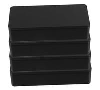 WRITWAA 4 Pièces Boîte De Rangement Pour Thé Métal Boîte Rectangulaire Portable Hermétique Pour Sachets Étui Multifonction Compact Facile à Transporter Cadeau Pratique