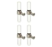 WRITWAA 4 Pièces Boutons de Meubles Remplacement Ronds Argentés Multifonctionnels en Acrylique en Alliage de Zinc, Poignées de Tiroir Cuisine Artistiques Plusieurs styles pour Armoires