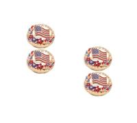 WRITWAA 4 Pièces Broche Drapeau Américain en Cristaux, Épingle | Alliage, Finition Résistante à Décoloration, Maintien Sûr, pour Défilés Patriotiques, Memorial Day et Fêtes Nationales