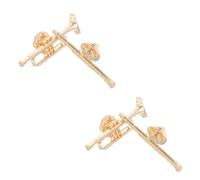 WRITWAA 4 Pièces Broche Instrument de Musique Miniature en Alliage Doré, Design Créatif et Réaliste, Présent pour Musicien ou Amateur Lors de Concerts ou Toutes Occasions