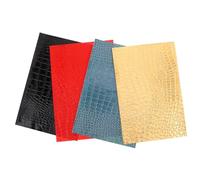 WRITWAA 4 Pièces de Plaques en Pu Embossé Imitation Crocodile 30x20cm pour Projets de Couture, Portefeuilles, Matériau Sûr et Polyvalent pour Artisanat