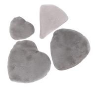 WRITWAA 4 Pièces Éponge à Forme de Cœur et Corps Couleur Grise Accessoire Beauté Pratique et Réutilisable