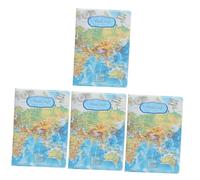 WRITWAA 4 Pièces Etui Passeport Manchons de Protection Titulaire Protecteur Porte-Carte Unique Couverture de Passeport Porte-Documents de Voyage Blue