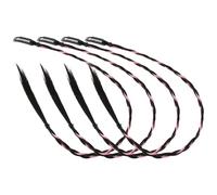 WRITWAA 4 Pièces Extension Queue Cheval Tressée Rose Clipée Lot de Postiches Tresses Queue de Cheval Afro Accessoires Cheveux Synthétiques pour Femmes Style Tresse Poisson