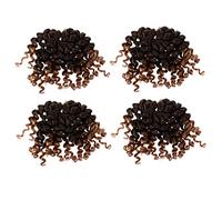 WRITWAA 4 Pièces Extensions de Tressés Bouclés Synthétiques Perruques Courtes et Légères Accessoires de Mode pour Célébrations et Cosplay