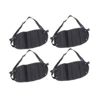 WRITWAA 4 Pièces Hamac de Pied Réglable en Nylon et Éponge Noir pour Bureau, Installation Facile, pour Long Voyage ou Travail à Votre Bureau