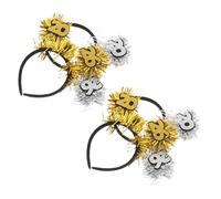 WRITWAA 4 Pièces Headbands For Year Women Glitter Tinsel Stripes Hair Accessories Festive Holiday Celebration Headwear For Christmas And Party Events