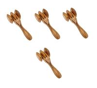 WRITWAA 4 Pièces Masseur à Rouleaux Fascia Massage Patin à Roulettes Circulation Masseur Massage Cannage Rouleau Patin à Roulettes En Bois