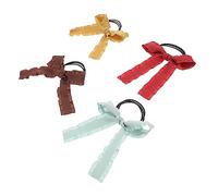 WRITWAA 4 Pièces Nœud Arcs De Cheveux De Fille Agrafe Accessoires De Cheveux Pour Les Filles Bandes De Cheveux Pour Filles Queue De Cheval Jour Titulaires Polyester
