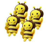 WRITWAA 4 pièces Pendentifs Peluche Abeille Douce Petite Décor Suspendu Léger pour Sac à Dos et Porte-clés Cadeau Mignon Anniversaire pour Copain et Copine
