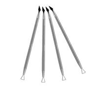 WRITWAA 4 Pièces Poussure en acier rémunération des armures coupe- vernis à outil repousse cuticules outils repousseur de cuticule dissolvant de cuticules métalliques Silver
