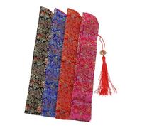 WRITWAA 4 Pièces Sac Pliable pour Éventail Style Rétro avec Pompon Étui Tissu Léger pour Protection et Transport Éventails Pliants pour Mariage Fête et Voyage