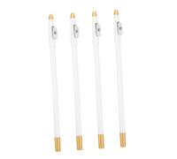 WRITWAA 4 pièces Set de Crayons de Barbier Blancs avec Crayon Intégré pour Contour de Barbe Maquillage des Sourcils et Ligne de Cheveux pour Tracé Net et Facile