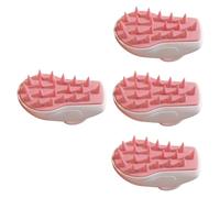 WRITWAA 4 Pièces Shampoing massant scalp massager laveur de cheveux laveur de tête pour laver les cheveux brosse à cheveux masseur de cheveux petit laveur de tête Peigne en silicone