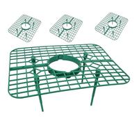 WRITWAA 4 Supports à Fraises en Plastique Vert, Structure d'escalade pour Jardin, Tuteurs pour Fraisiers en Pot, Étagère de Culture 3D pour Balcon, Support de Croissance Anti-Goutte, Lot