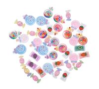 WRITWAA 40pièces Breloques Décoratives Pour Ongles Forme De Cœur Lot Pour Manucure Accessoires Mignons Et Colorés