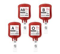 WRITWAA 4pcs Enrouleurs de Badge Rétractables en Acrylique Rouge Clip Solide pour Infirmières et Médecins, Accessoires Pratiques pour Environnements Médicaux et Bureaux