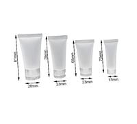 WRITWAA 4pièces Bouteille De Voyage Vide Pour Crème Visage Et Mains Lot De Blanc Boîte De Lotion Flacons Hermétiques Pour Cosmétique Utilisation Quotidien