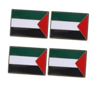 WRITWAA 4pièces Broche Drapeau Palestinien Métal Lot De Épingle Carrée Pour Vêtements Et Décorations Symbole National