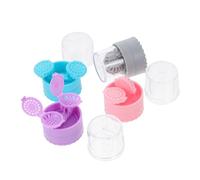 WRITWAA 4pièces Nettoyant pour Lentilles De Contact Boîtier Portable Organisateur De Nettoyage Étui De Voyage Support De Nettoyage