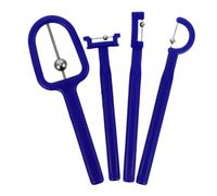 WRITWAA 4pièces Outil Entraînement Musculaire Oral Pointe Pour Garçon Fille Léger Et Portable Kit Bleu Pour Exercices Langue Renforcement Autonomie Phonation Et Rééducation