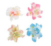 WRITWAA 4pièces Pins à Cheveux Fleur Hawaïenne avec Motifs Hibiscus Frangipanier pour Accessoires de Coiffure de Plage Mariage