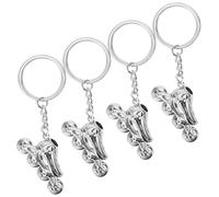 WRITWAA 4pièces Porte-clés Patin à Roulettes Pendentif Alliage Décoration Pour Sac à Dos Cadeau Pour Amateurs De Roller