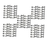 WRITWAA 5 Ensembles Accessoires Pour Les Ongles Nail Kits D'ongles Conception D'ongles Clous Uv Décor D'ongles Doigt Trousse À Ongles Décor De Manucure Foret Plat Silver 30 * 5