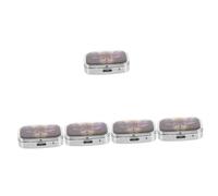 WRITWAA 5 Pièces à en métal Élégant compartiment portable pilulier stockage de organisateur de de voyage étuis de rangement le fer
