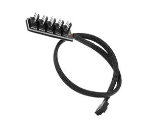 WRITWAA 5 Pièces Câble à 4 Broches pour Ventilateur PC Fonction Tachymètre, Câble D'extension et Répartiteur en Métal et Plastique pour Camping et Refroidissement