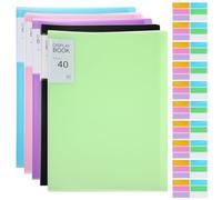 WRITWAA 5 Pièces Classeur Plastique pour Documents A4 avec 40 Pochettes et Pochettes Plastiques, Élégant et Pratique pour Usage Mobile ou Occasions Formelles