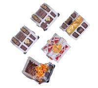 WRITWAA 5 Pièces Coffre au Trésor Décoratif pour Aquarium en Résine | Mini Ornement Style , Cachette Légère pour Poissons, Décoration pour Bassin de Plantes Style Aléatoire