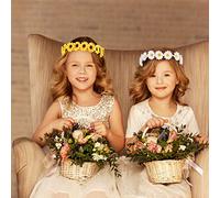 WRITWAA 5 Pièces Couronne de Fleurs de Fleurs pour Plage et Sorties Estivales Couleur Aléatoire