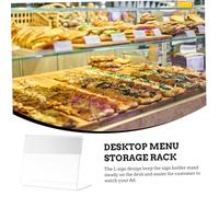 WRITWAA 5 pièces Lot de Supports Étiquettes Acryliques Clairs Forme pour Affichage Prix Porte-cartes Résistants pour Restaurants Bureaux Écoles et Magasins