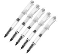 WRITWAA 5 Pièces Stylo Bille à Recharge Système Piston Ergonomique en Plastique, Pointe Fine 0,5 Mm, Design Élégant sans Bavure pour Bureau à Domicile et Professionnels