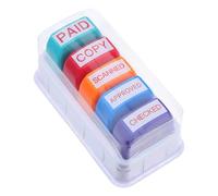 WRITWAA 5 Pièces Tampons de Bureau pour Évaluation Financière en Plastique, Améliorant L'efficacité du Flux de Travail Gestion des Documents les Environnements de Bureau Occupés