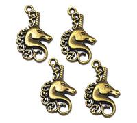 WRITWAA 50 Pendentifs Licorne en Alliage de Zinc Bronze, Charms pour Fabrication de Bijoux Diy, Ensemble 50 Pièces pour Bracelets, Colliers et Boucles D’oreilles Artisanales