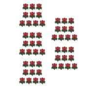 WRITWAA 50 Pièces Broche de Noël en Métal, Forme de Plante de Noël, | Badge Décoratif Mignon, pour Réunions de Bureau et Célébrations Hivernales, Présent Invité Noël