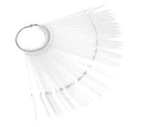 WRITWAA 50 Pièces Carte de couleur des ongles guérir étagère palette d'art d'ongle conseils de pratique des ongles ongle transparent présentoir de vernis à ongles gel de vernis à ongles