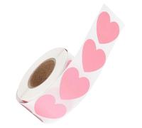 WRITWAA 500 pièces Autocollants Autocollants Cœur Pailleté pour Exposition au Soleil Décalcomanies Auto-adhésives Respectueuses Peau Stickers Décoratifs pour Visage Mains et Surfaces Rose