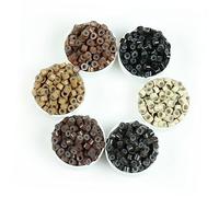 WRITWAA 500pièces Anneaux Pour Extensions De Cheveux Silicone Pour Tresses Dreadlocks Anneaux Fixation Sans Glissement Accessoires Pour Hommes Et Femmes Couleur Marron Foncé