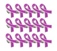 WRITWAA 50pcs Épingles à Ruban Caritatives en Alliage Broches de Sensibilisation pour Événements et Donations