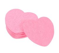 WRITWAA 50pièces Éponge Démaquillante Pour Visage Forme De Cœur Nettoyante Et Exfoliante Compressée Douce Et Non Irritante Pour Voyages Et Nettoyage Quotidien