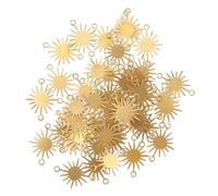 WRITWAA 50pièces Lot De Pendentifs Soleil Breloques Pour Colliers Bracelets Et Bijoux Diy Adaptés Aux Loisirs Créatifs Et Accessoires à Suspendre