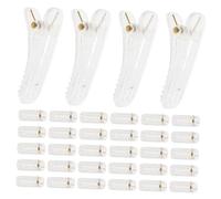 WRITWAA 50pièces Pinses à Cheveux Transparentes Plastique Base Vierge Pour Pinces à Cheveux Accessoires De Loisirs Créatifs Pour Garçon Fille Pinces à Simples Pour Diy